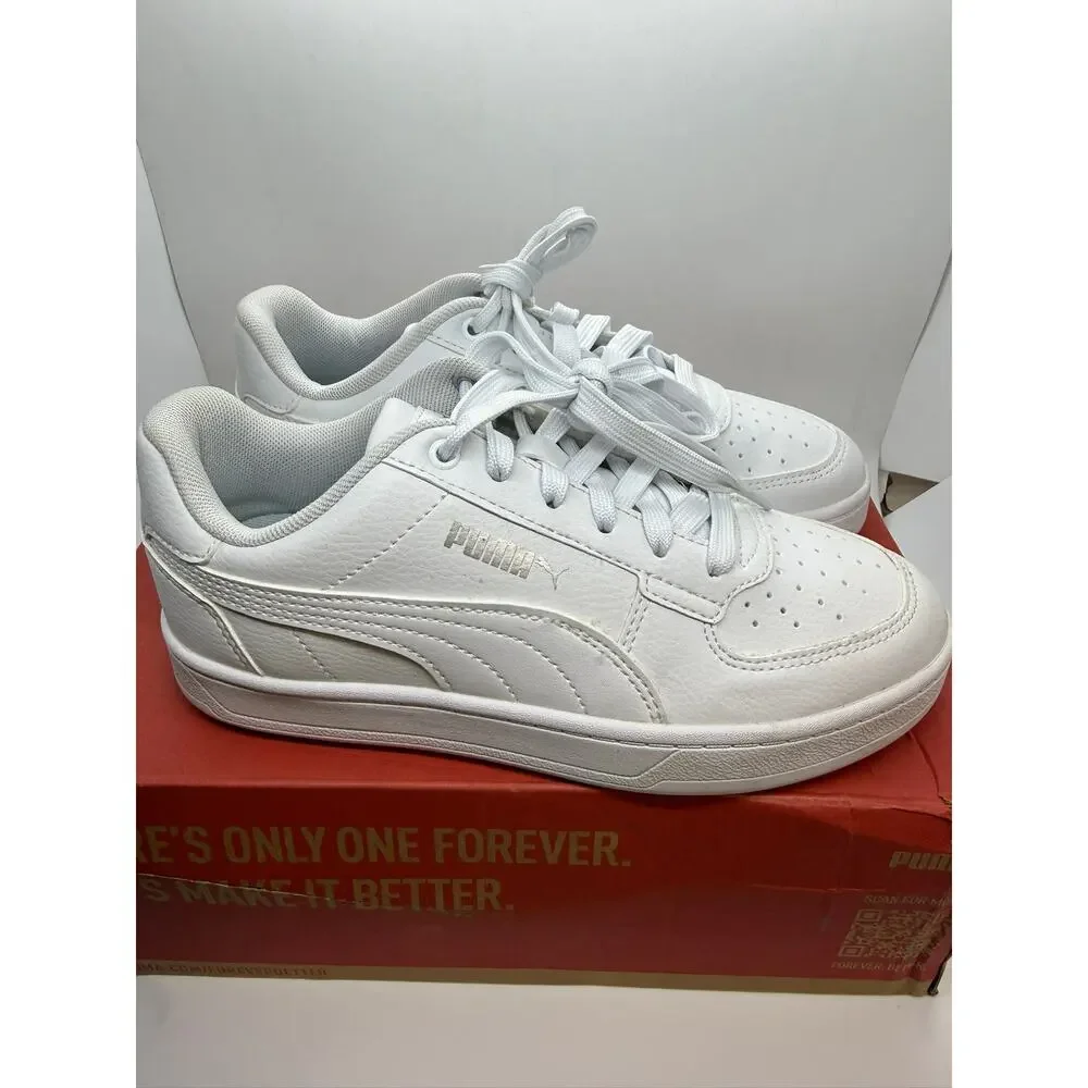 PUMA Caven 2.0 Running Sneaker Big Kids US 4 White Lace-Up Low Top 39383702